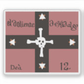 Flagge El Doliente de Hidalgo (1811 bis 1812), Mex Aufkleber (Vorderseite)