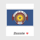 Flagge El Paso, Texas Aufkleber (Blatt)