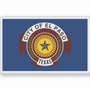 Flagge El Paso, Texas Aufkleber