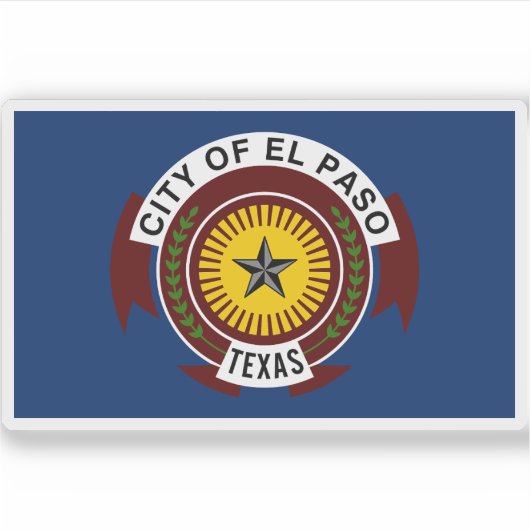 Flagge El Paso, Texas Aufkleber (Vorderseite)