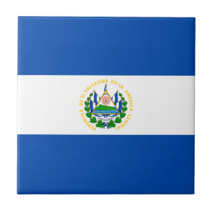 Flagge El Salvador Fliese