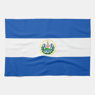 Flagge El Salvador Geschirrtuch