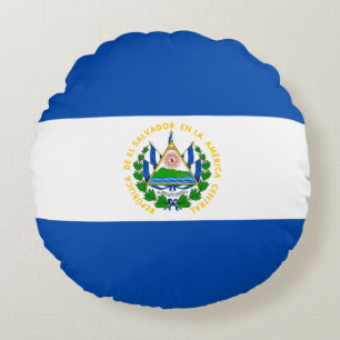 Flagge El Salvador Rundes Kissen