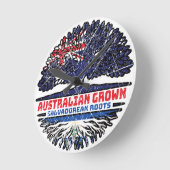 Flagge El Salvador Salvadorianischer Australier Runde Wanduhr (Winkel)