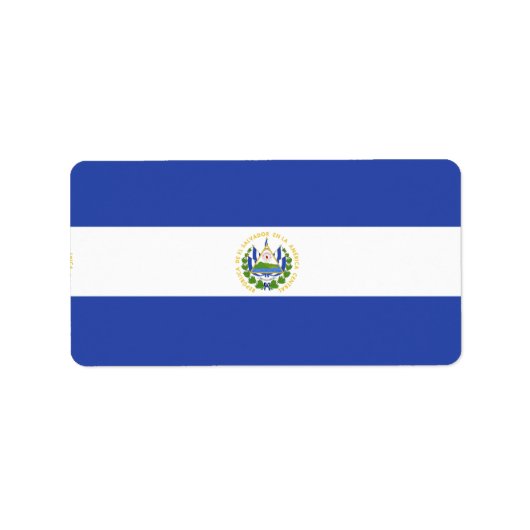 Flagge El Salvadors Adressaufkleber (Vorne)