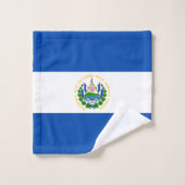 Flagge El Salvadors Badhandtuch Set (Waschlappen)