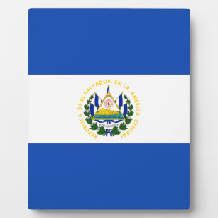 Flagge El Salvadors - Bandera de El Salvador Fotoplatte