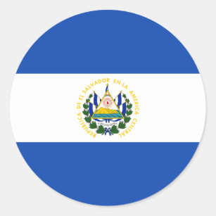 Flagge El Salvadors - Bandera de El Salvador Runder Aufkleber