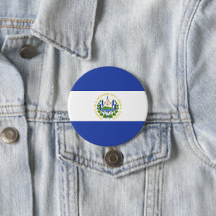 Flagge El Salvadors Button