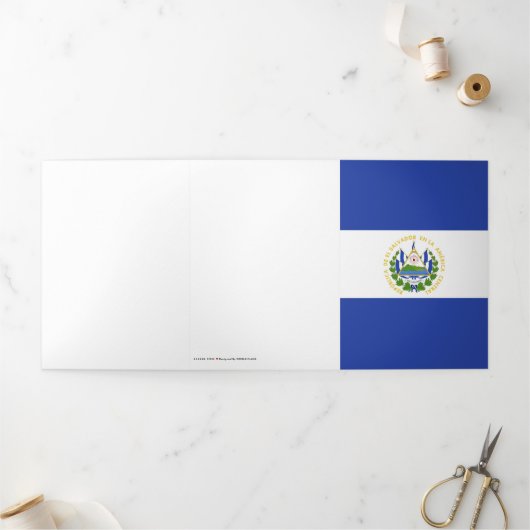 Flagge El Salvadors Dreifach Gefaltete Karte (Außenbereich)