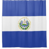 Flagge El Salvadors Duschvorhang (Vorderseite)