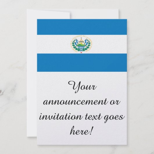 Flagge El Salvadors Einladung (Vorderseite)