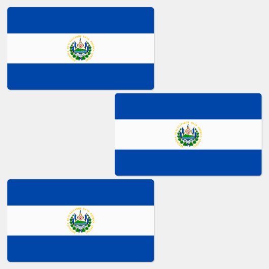 Flagge El Salvadors Etiketten (Gruppe)