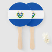 Flagge El Salvadors Fächer (Vorne und Hinten)