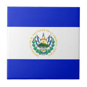Flagge El Salvadors Fliese