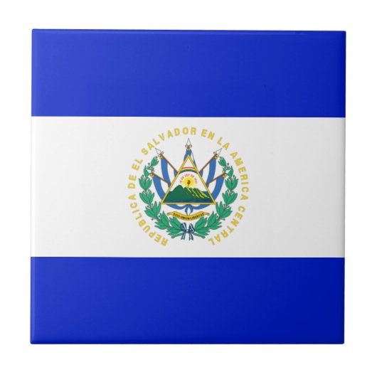 Flagge El Salvadors Fliese (Vorderseite)