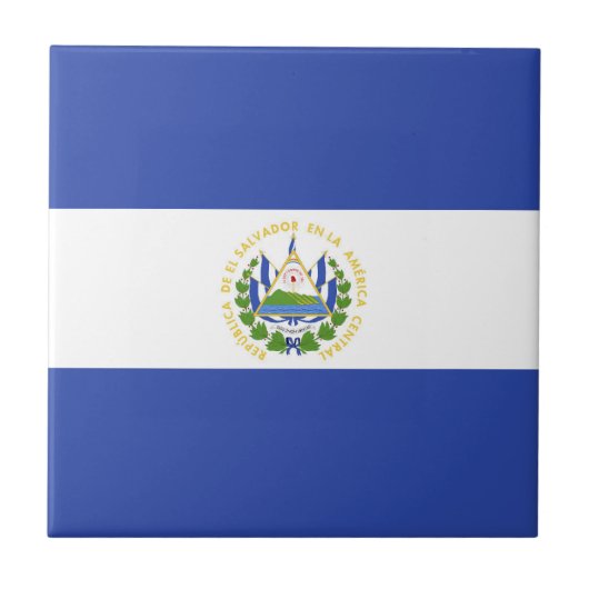 Flagge El Salvadors Fliese (Vorderseite)