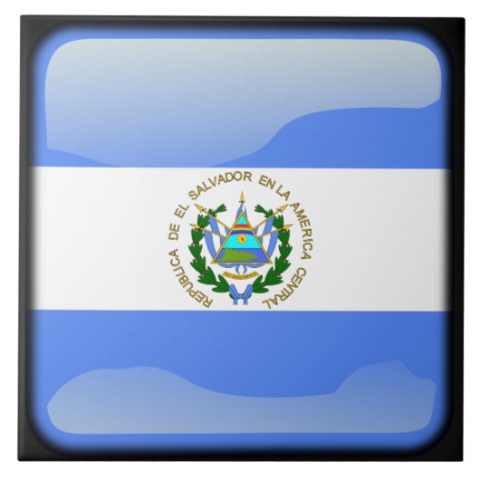 Flagge El Salvadors Fliese (Vorderseite)
