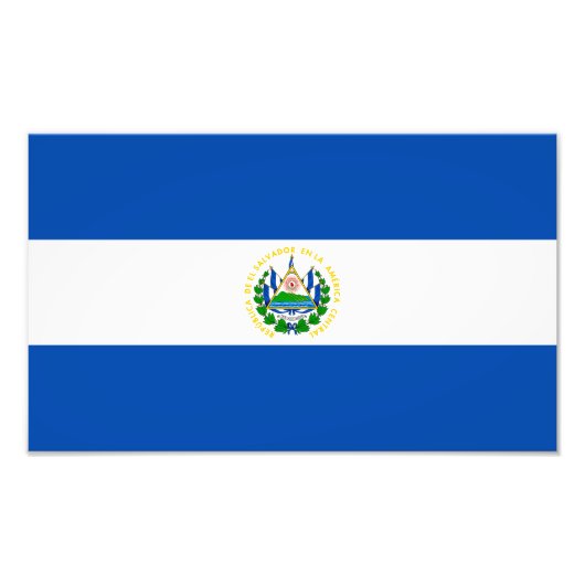 Flagge El Salvadors Fotodruck (Vorne)