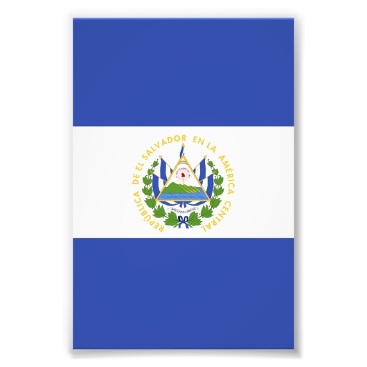 Flagge El Salvadors Fotodruck (Vorne)