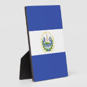 Flagge El Salvadors Fotoplatte (Seite)