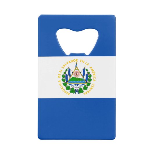 Flagge El Salvadors Geldbeutel Flaschenöffner (Vorderseite)