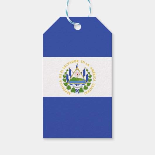 Flagge El Salvadors Geschenkanhänger (Vorderseite)