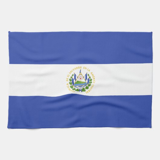 Flagge El Salvadors Geschirrtuch (Horizontal)