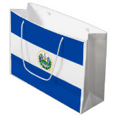 Flagge El Salvadors Große Geschenktüte (Vorderseite Schrägansicht)