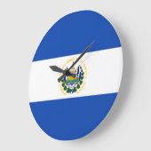 Flagge El Salvadors Große Wanduhr (Winkel)