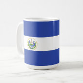 Flagge El Salvadors Kaffeetasse (Vorderseite Links)