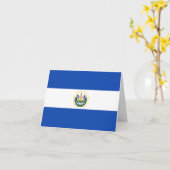 Flagge El Salvadors Karte (Gelbe Blume)