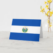 Flagge El Salvadors Karte (Gelbe Blume)