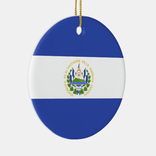 Flagge El Salvadors Keramik Ornament (Rechts)