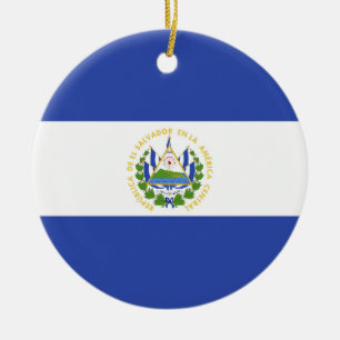 Flagge El Salvadors Keramik Ornament