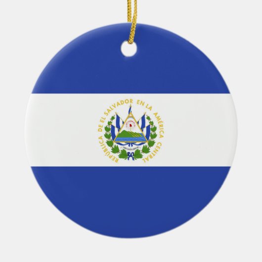 Flagge El Salvadors Keramik Ornament (Vorne)