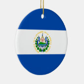 Flagge El Salvadors Keramik Ornament (Rechts)