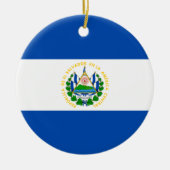Flagge El Salvadors Keramik Ornament (Vorne)
