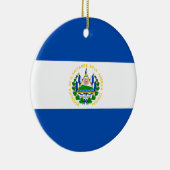 Flagge El Salvadors Keramik Ornament (Rechts)
