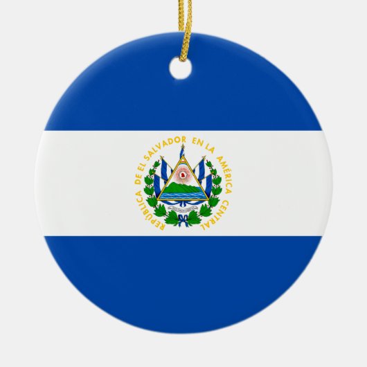 Flagge El Salvadors Keramik Ornament (Vorne)