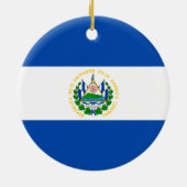 Flagge El Salvadors Keramik Ornament (Hinten)