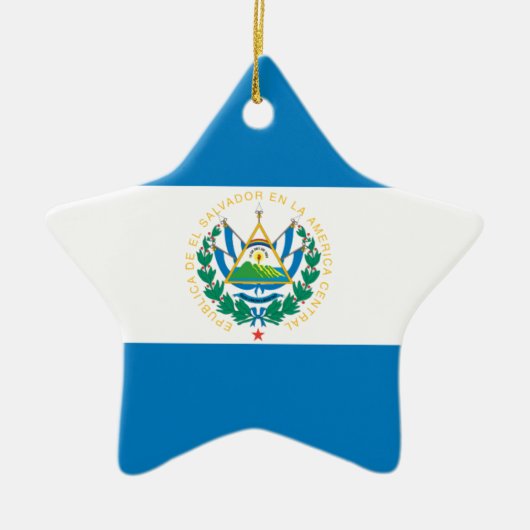 Flagge El Salvadors Keramikornament (Vorne)