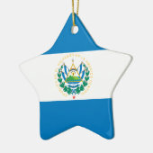 Flagge El Salvadors Keramikornament (Links)