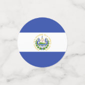 Flagge El Salvadors Konfetti (Klein Vorderseite)