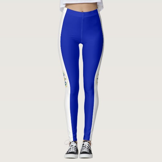 Flagge El Salvadors Leggings (Vorderseite)