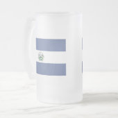 Flagge El Salvadors Mattglas Bierglas (Vorderseite Links)
