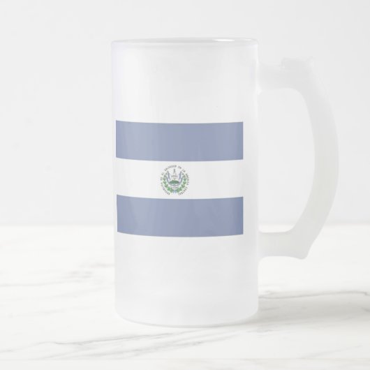 Flagge El Salvadors Mattglas Bierglas (Rechts)