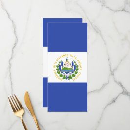 Flagge El Salvadors Menükarte