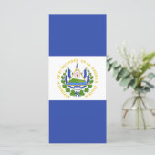 Flagge El Salvadors Menükarte (Stehend Vorderseite)
