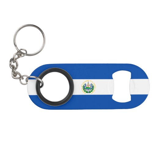 Flagge El Salvadors Mini Flaschenöffner (Vorderseite (Horizontal))
